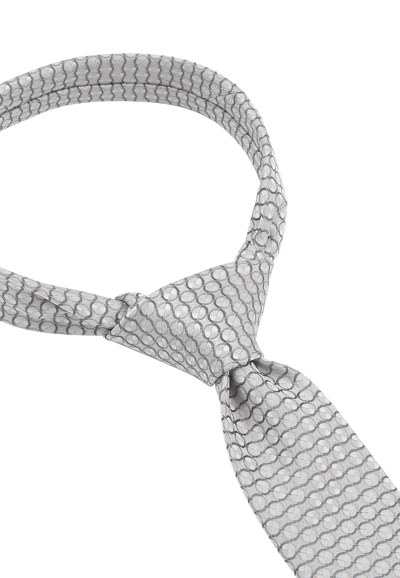 Hochzeitskrawatte Einstecktuch Set Herren aus Seide – Kreise