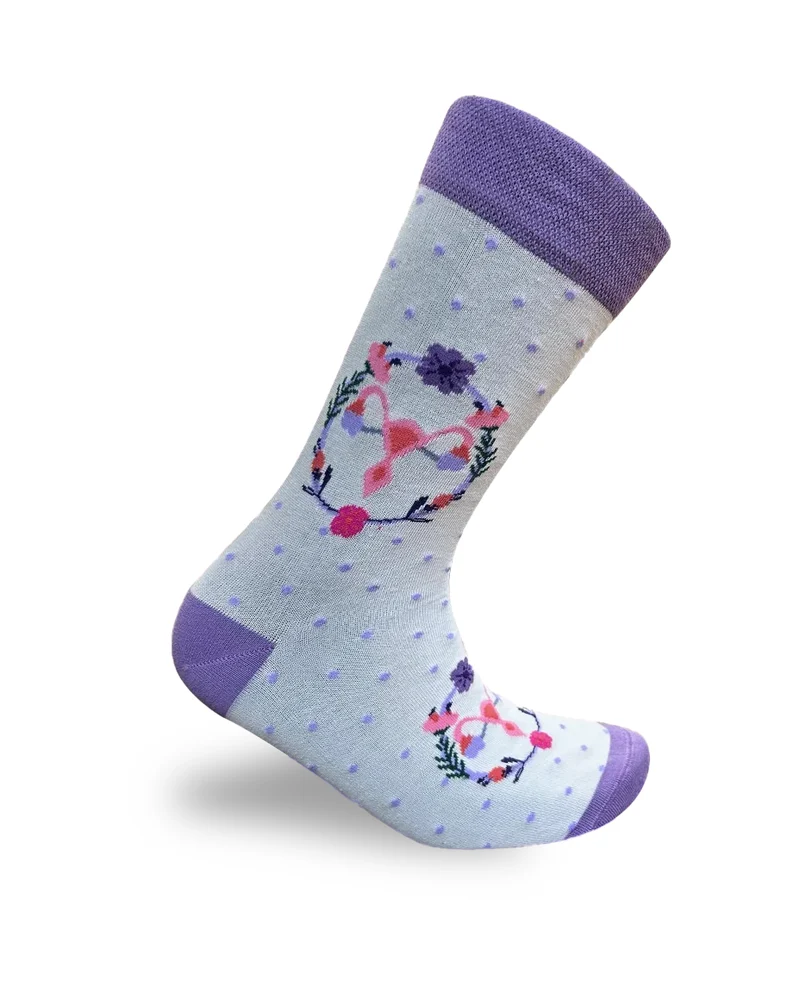 Uterus Purple Socks Feminine Symbol Edition