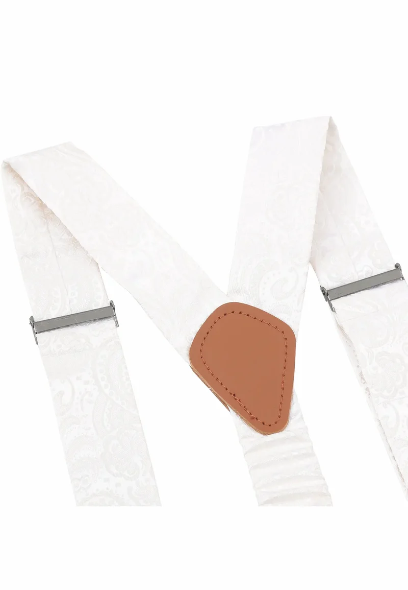 Hosenträger Set Herren mit Fliege aus Seide – Paisley