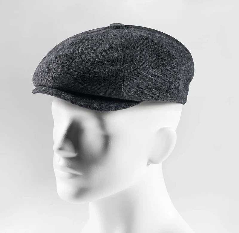 Ballonmütze Herren Tweed – Newsboy Cap
