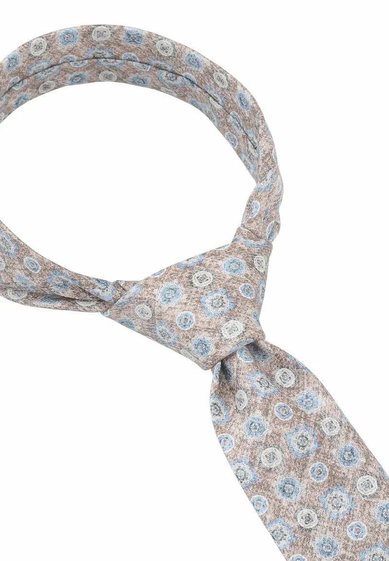 Krawatte Herren aus Baumwolle – Medaillon-Muster (6,0 - 6,5 cm)
