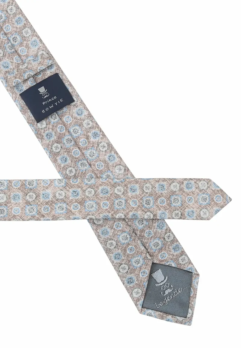 Krawatte Herren aus Baumwolle – Medaillon-Muster (6,0 - 6,5 cm)