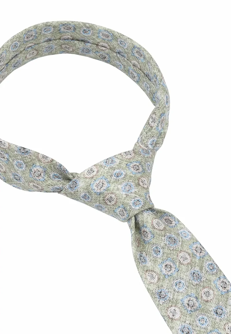 Krawatte Herren aus Baumwolle – Medaillon-Muster (6,0 - 6,5 cm)