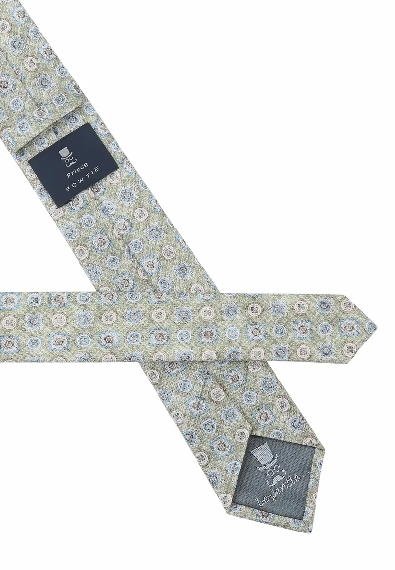 Krawatte Herren aus Baumwolle – Medaillon-Muster (6,0 - 6,5 cm)
