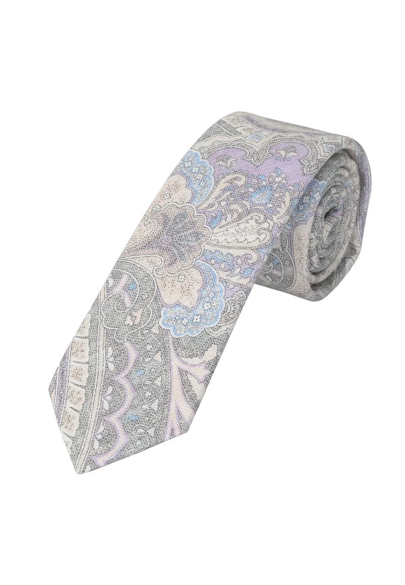 Krawatte Herren aus Baumwolle – Paisley (6,0 - 6,5 cm)