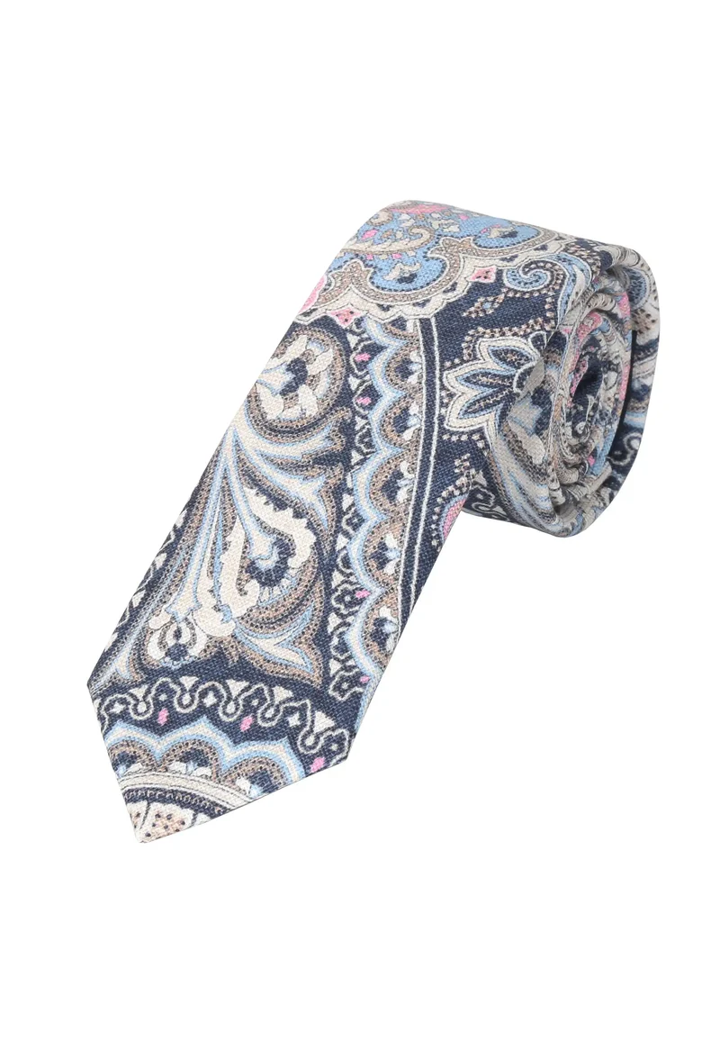 Krawatte Herren aus Baumwolle – Paisley (6,0 - 6,5 cm)