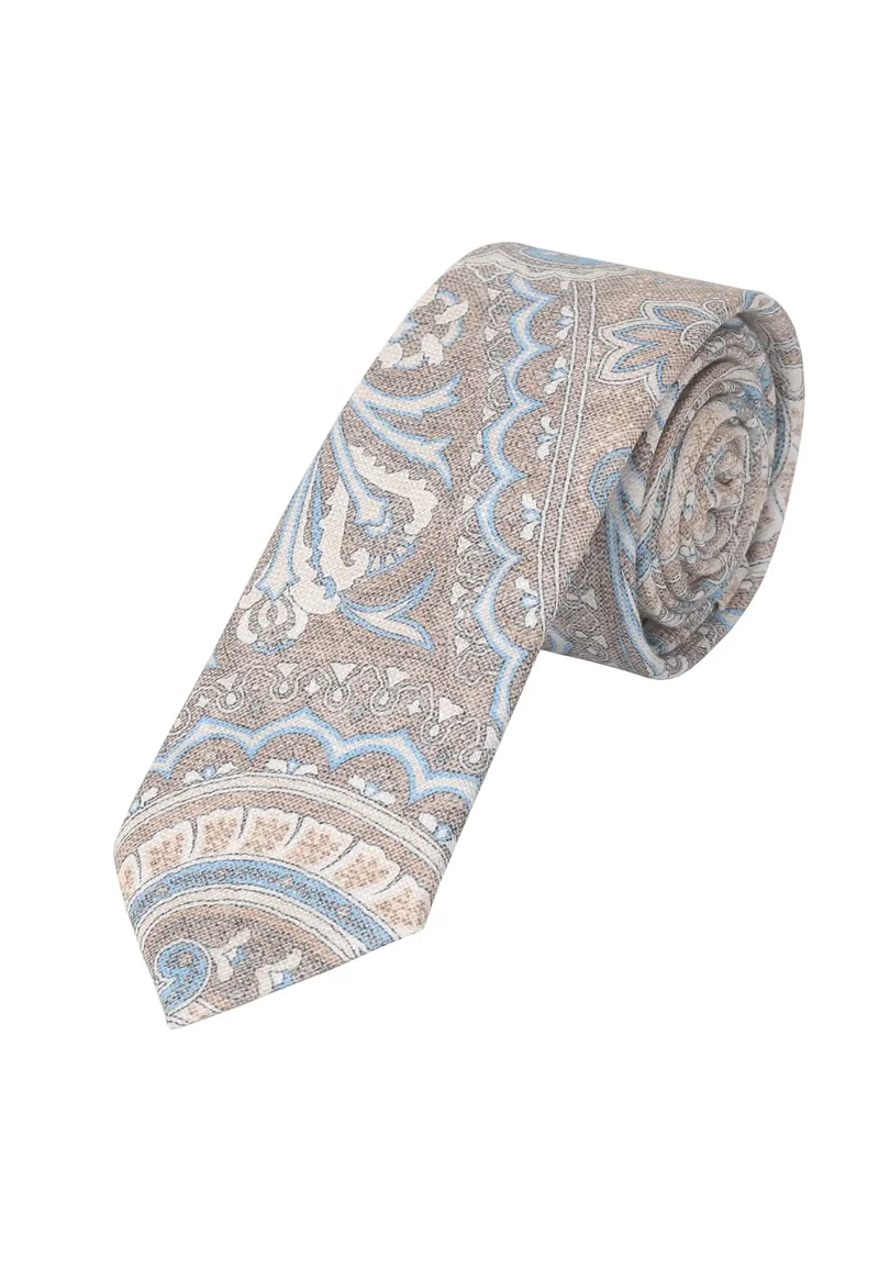 Krawatte Herren aus Baumwolle – Paisley (6,0 - 6,5 cm)