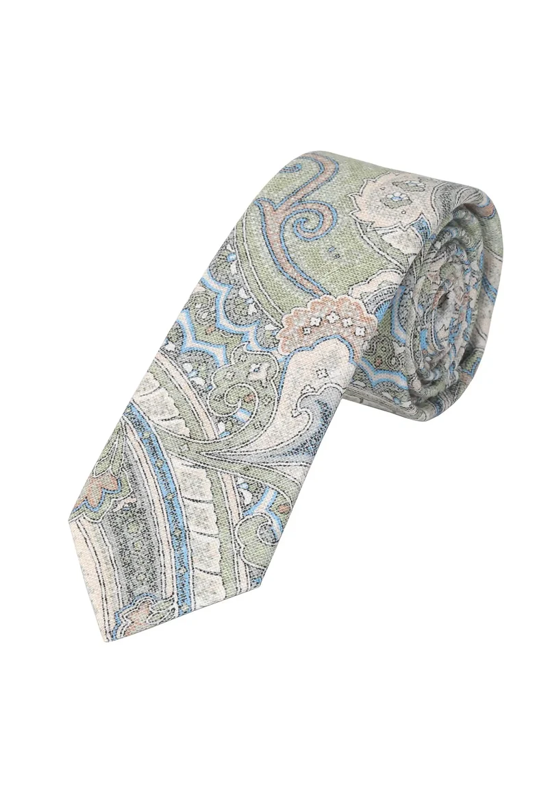 Krawatte Herren aus Baumwolle – Paisley (6,0 - 6,5 cm)