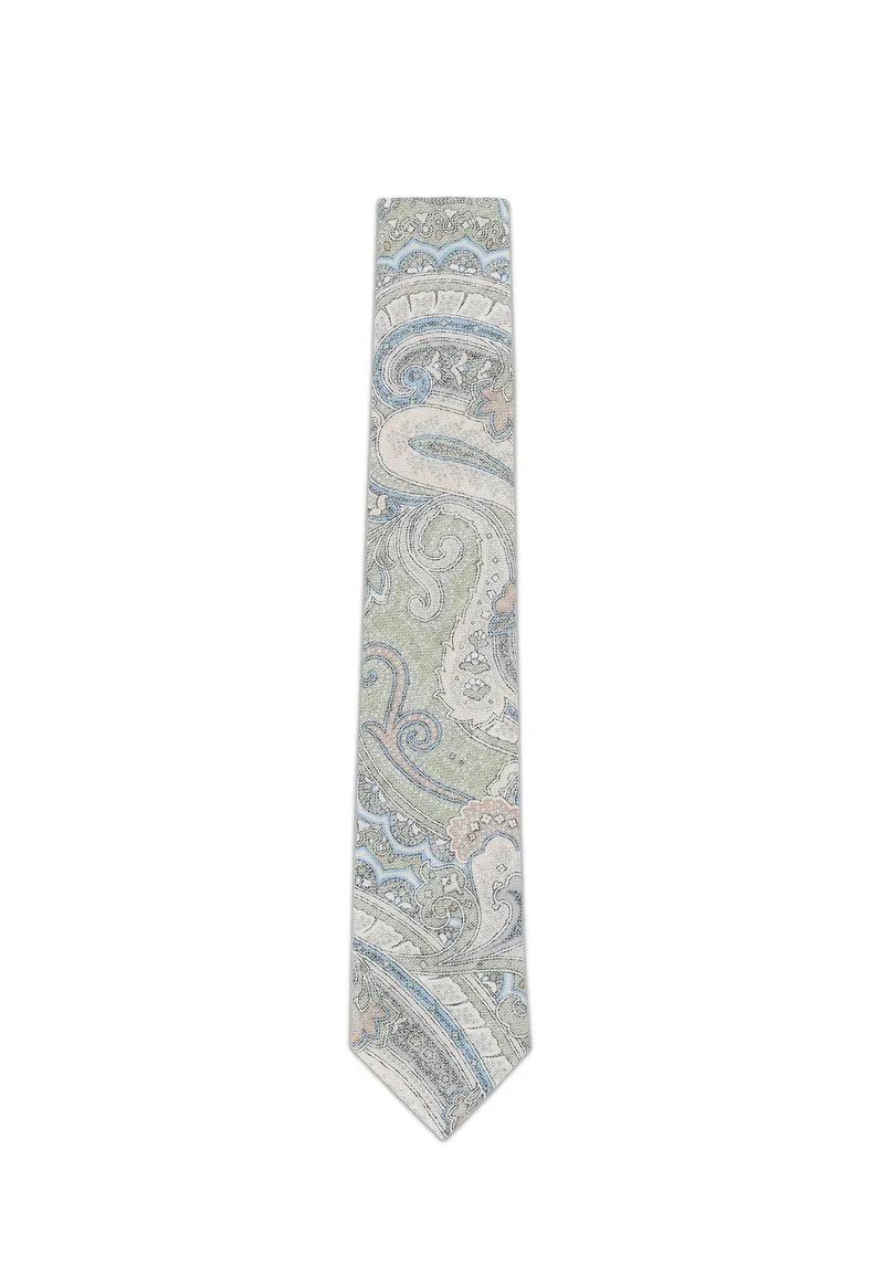 Krawatte Herren aus Baumwolle – Paisley (6,0 - 6,5 cm)