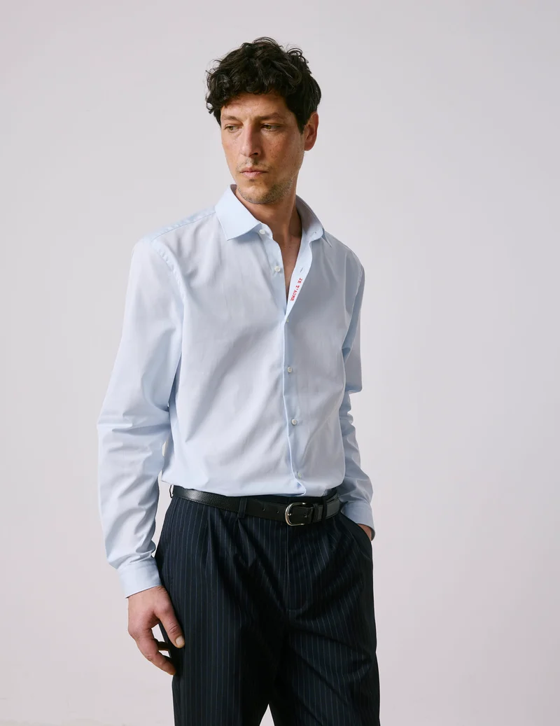 Chemise mixte "Je t'aime" bleue