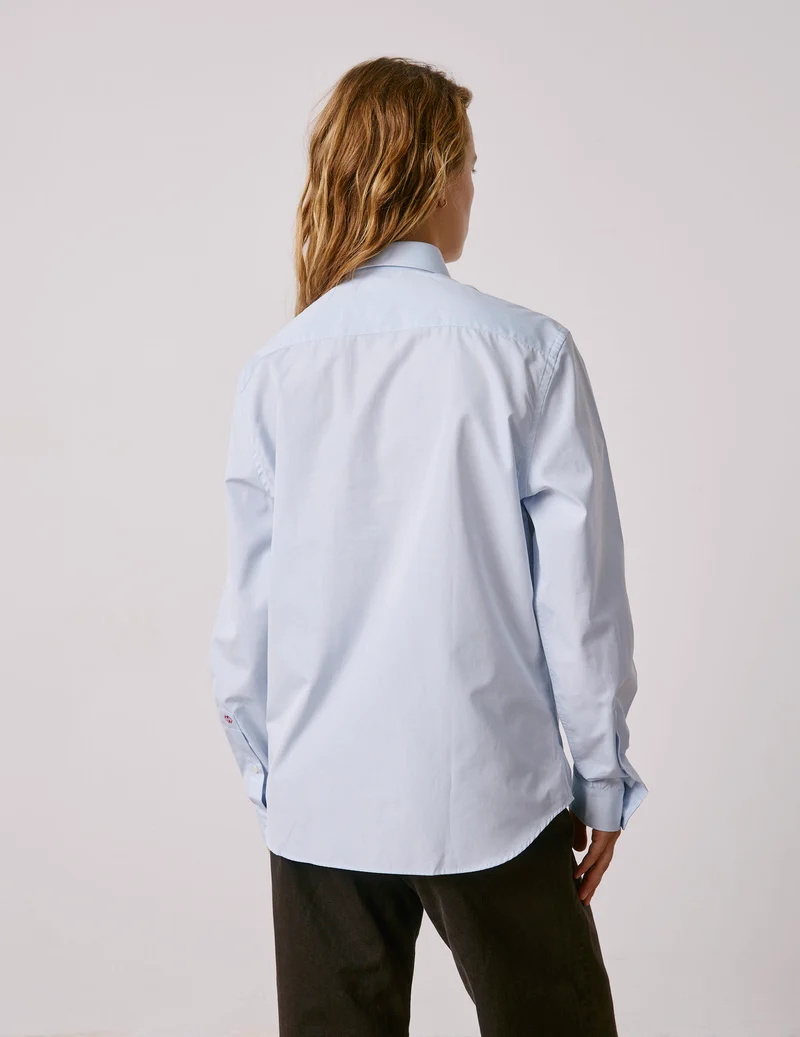 Chemise mixte "Je t'aime" bleue