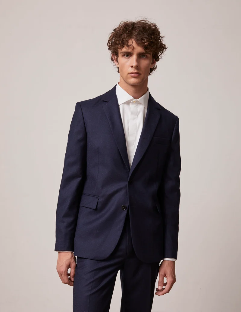 Veste de costume Gordon en toile de laine marine