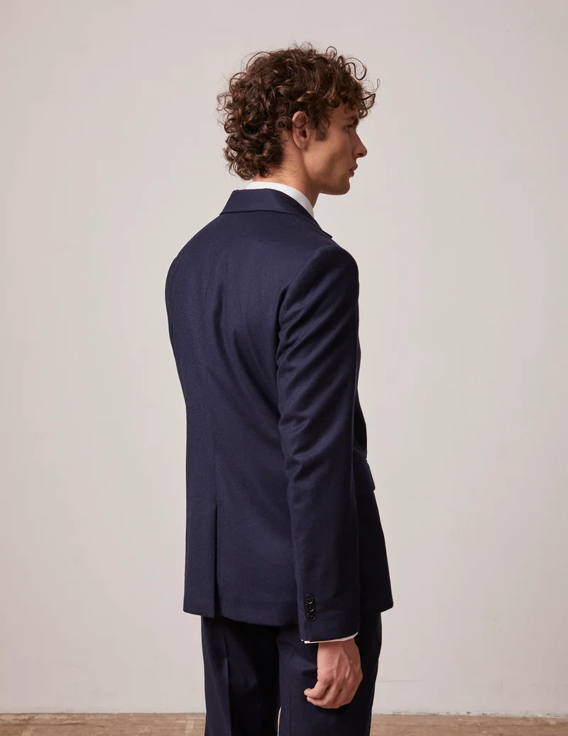 Veste de costume Gordon en toile de laine marine