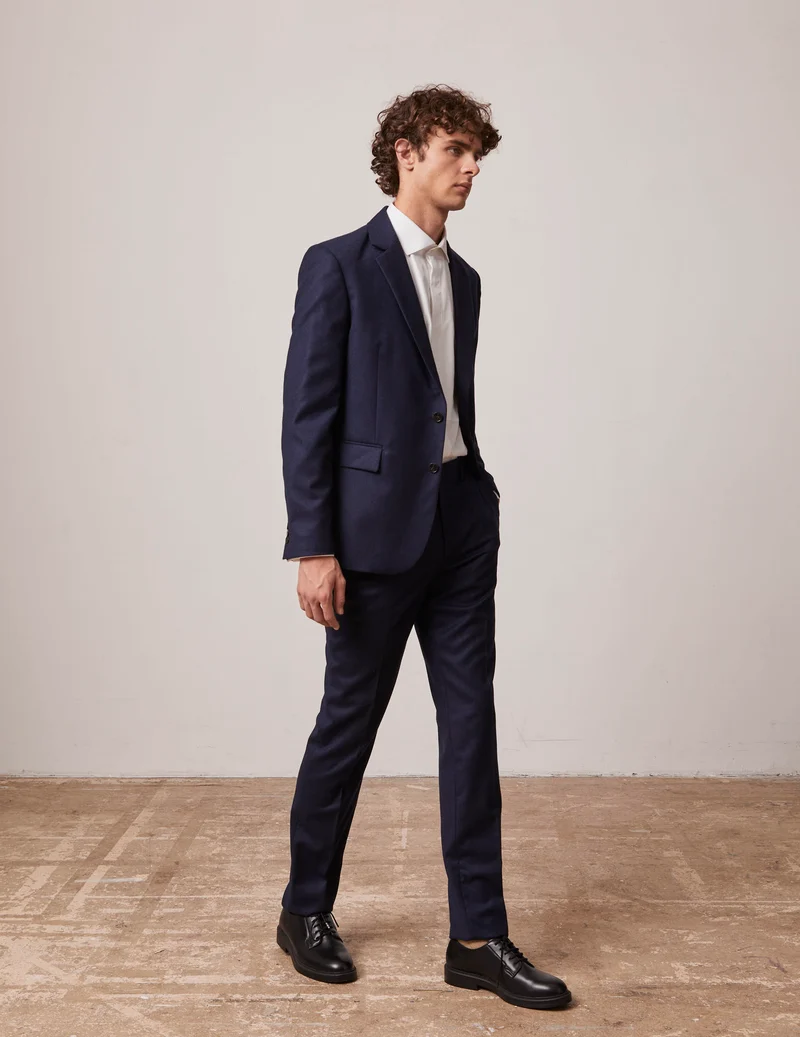 Veste de costume Gordon en toile de laine marine