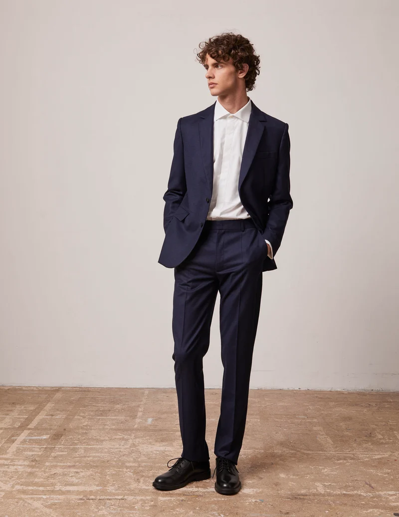 Pantalon de costume Greyson en toile de laine marine