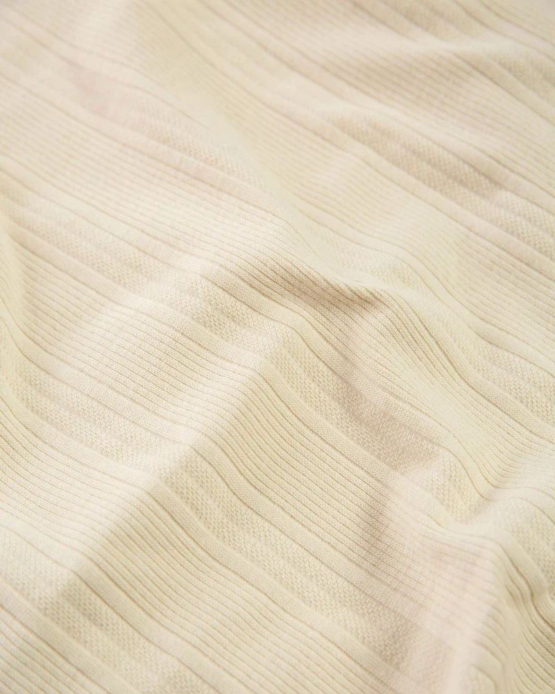 Beiges T-Shirt Ribbed aus Bio-Baumwolle von Matona