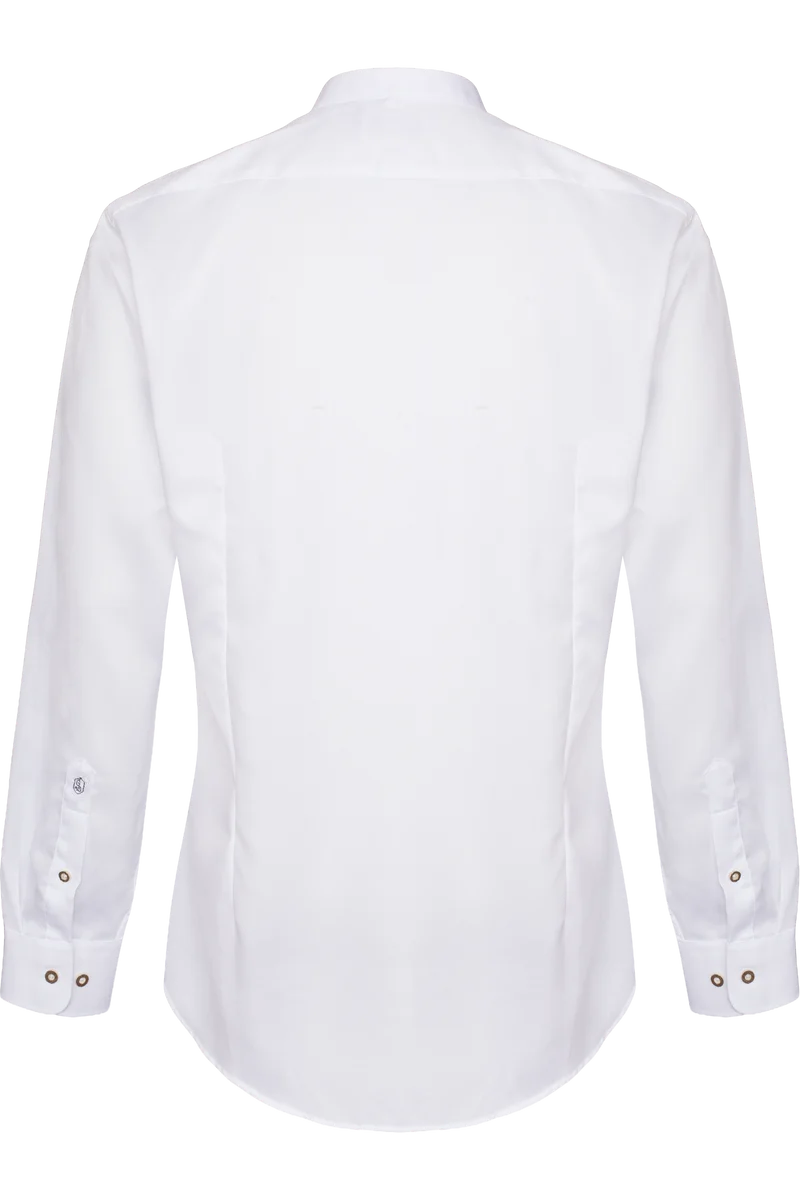 Herren Baumwoll-Trachtenhemd Tailored Fit - weiß
