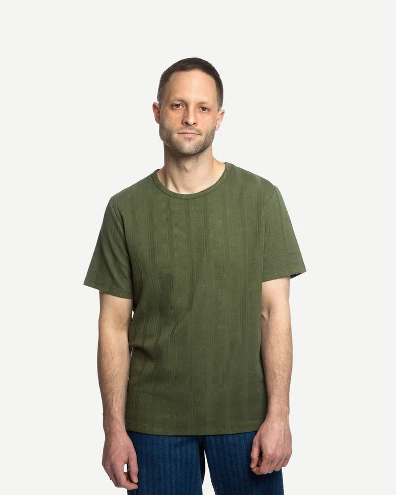 Grünes T-Shirt Rib aus 100% Bio-Baumwolle von Matona