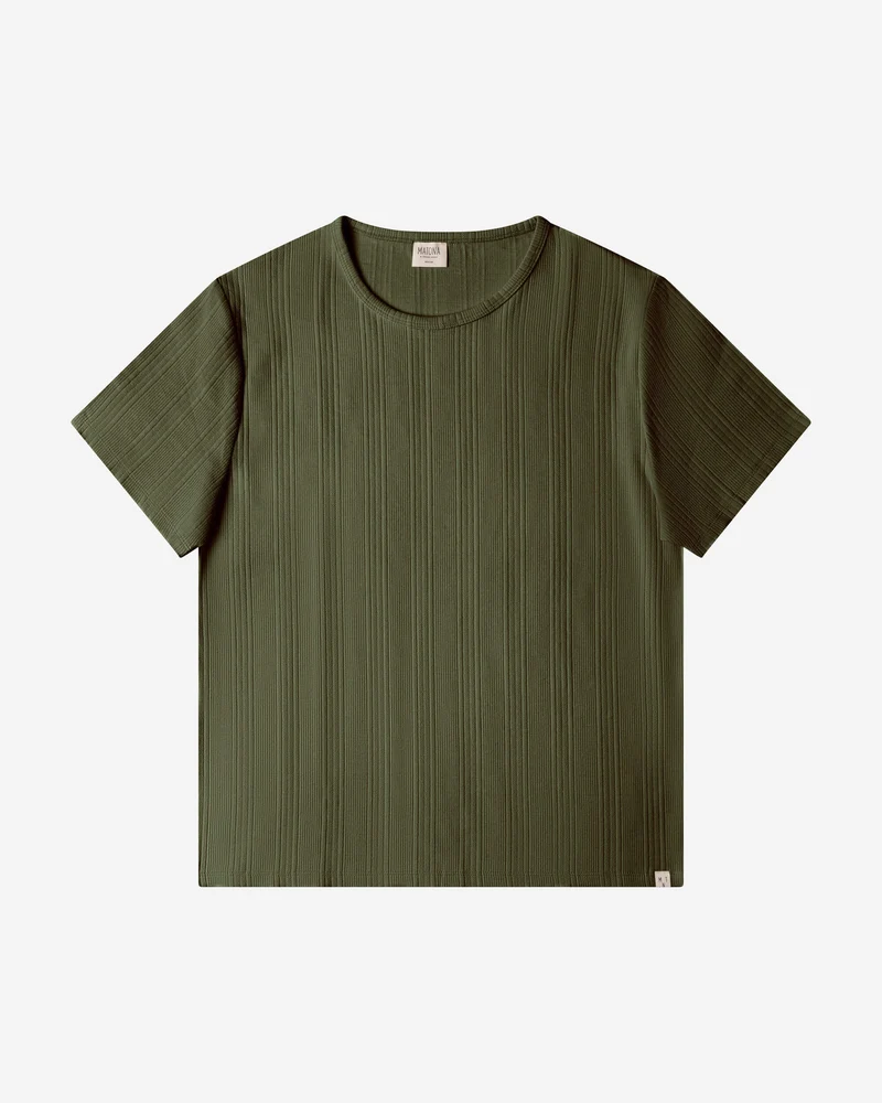 Grünes T-Shirt Rib aus 100% Bio-Baumwolle von Matona