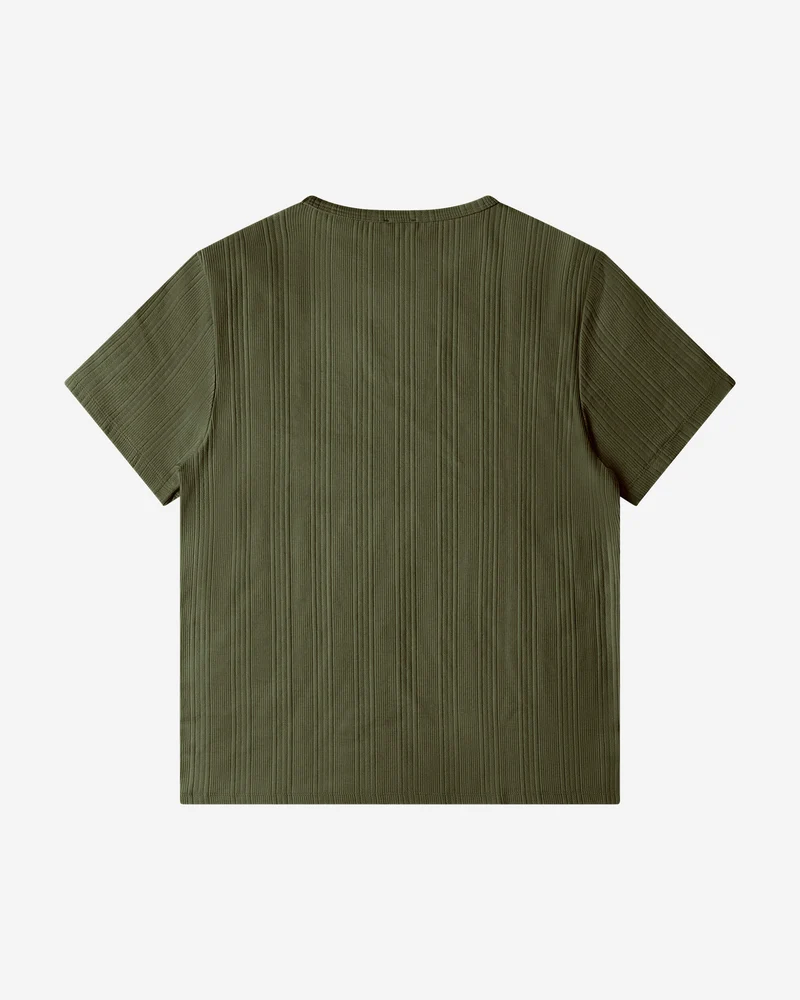 Grünes T-Shirt Rib aus 100% Bio-Baumwolle von Matona