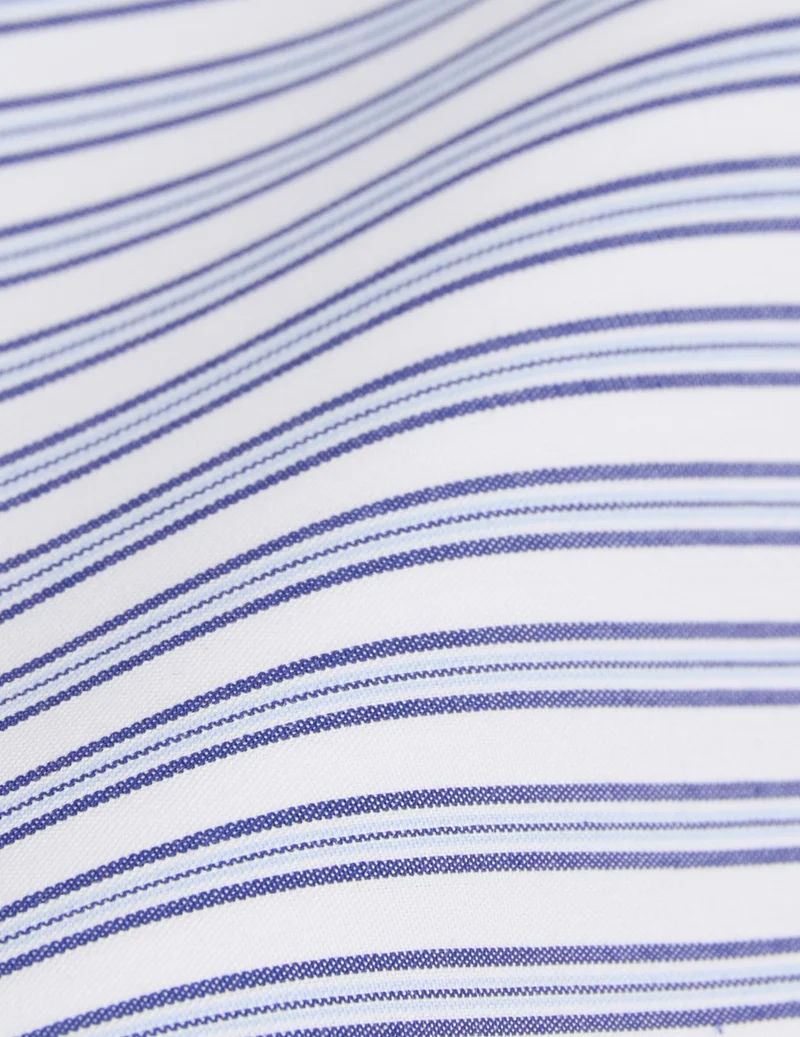 Chemise classique rayée bleue