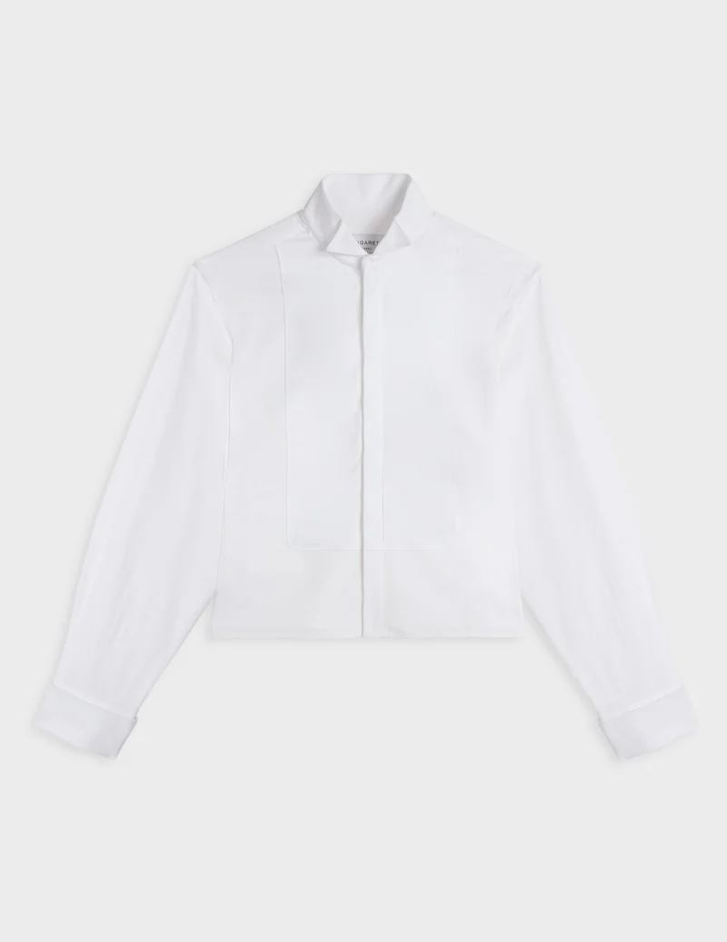 Chemise boxy Preppy blanche