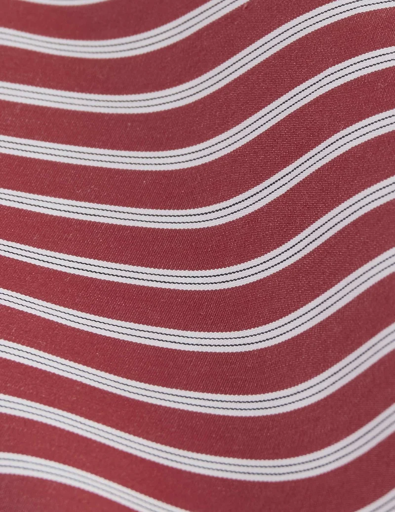 Chemise oversize Soffy rayée rouge