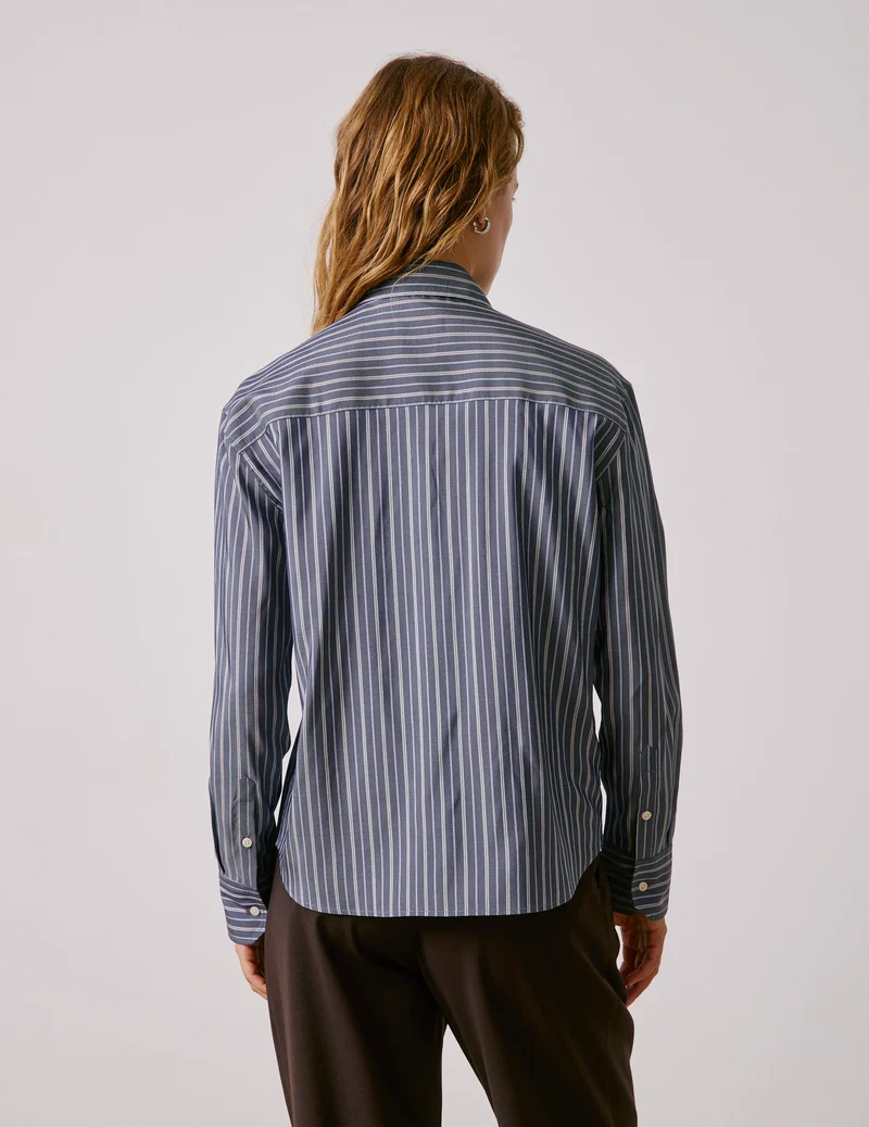 Chemise Mélinda rayée marine
