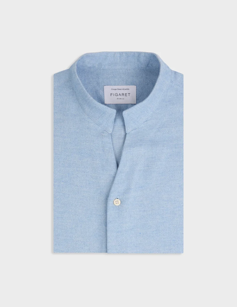 Chemise Carl en flanelle bleu clair