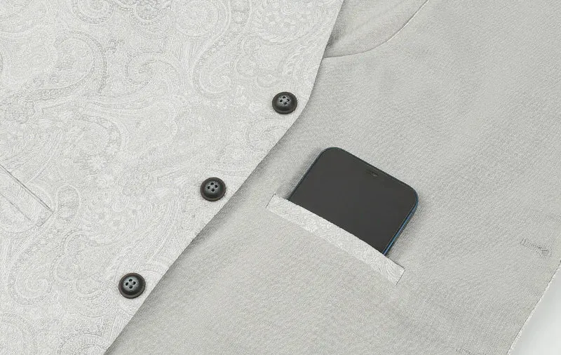 Hochzeitsweste Herren aus Seide – Paisley