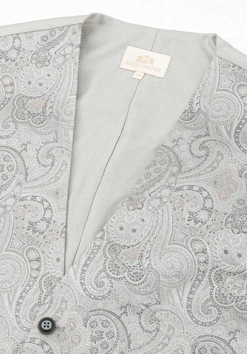 Hochzeitsweste Herren aus Seide – Paisley