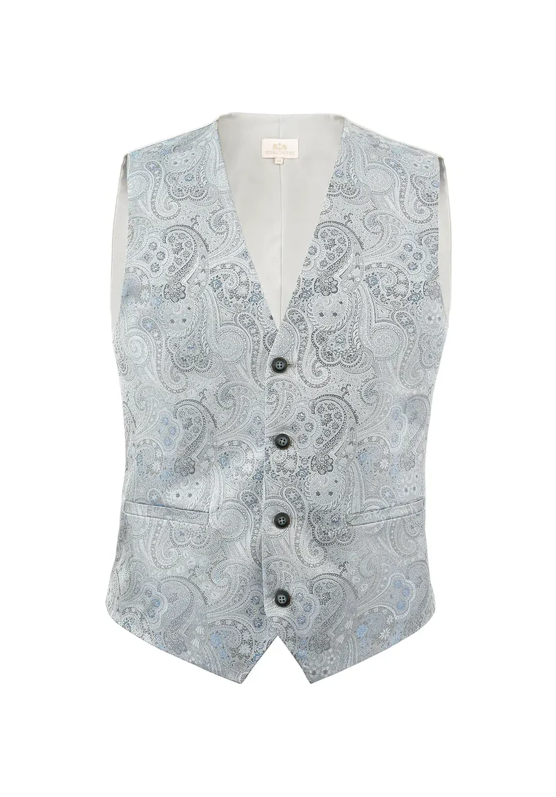 Hochzeitsweste Herren aus Seide – Paisley