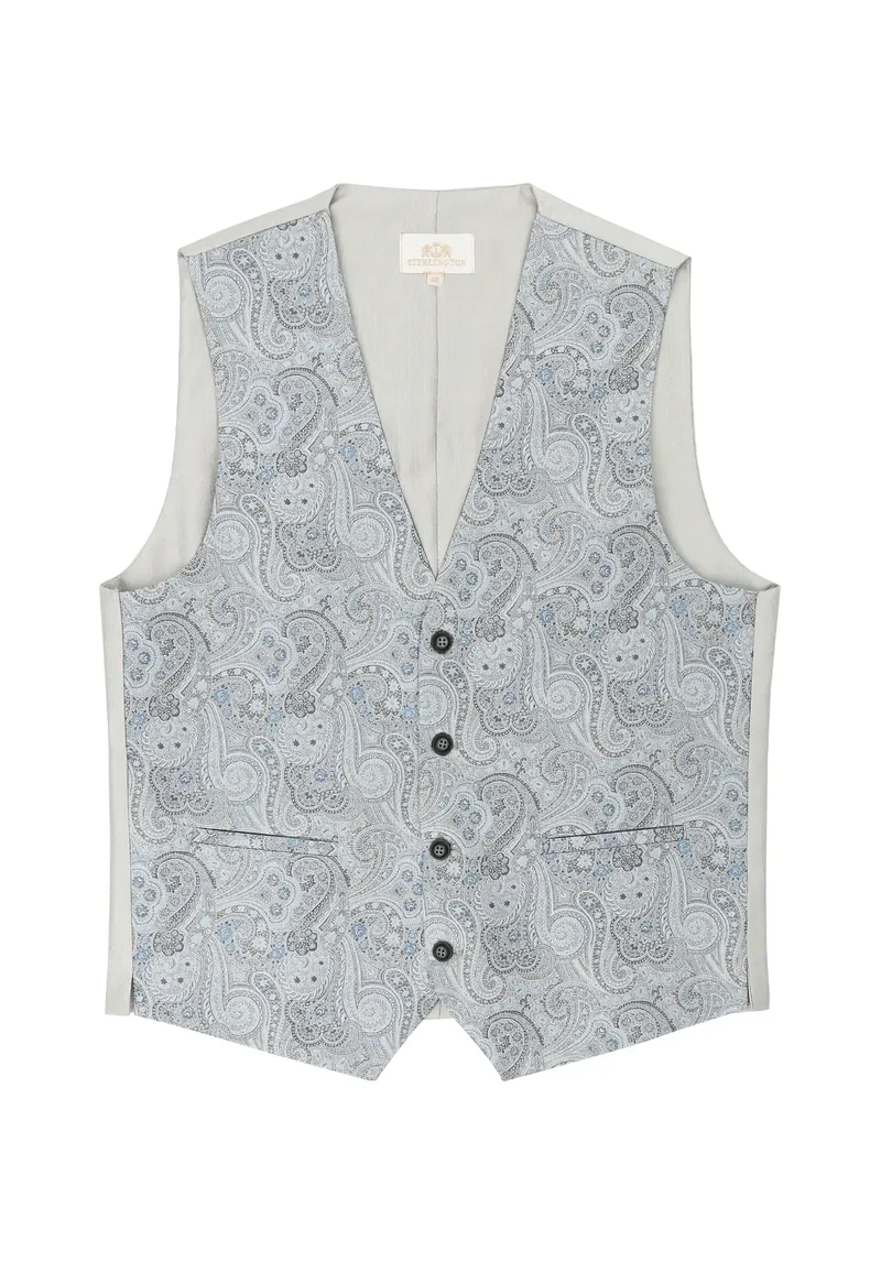 Hochzeitsweste Herren aus Seide – Paisley