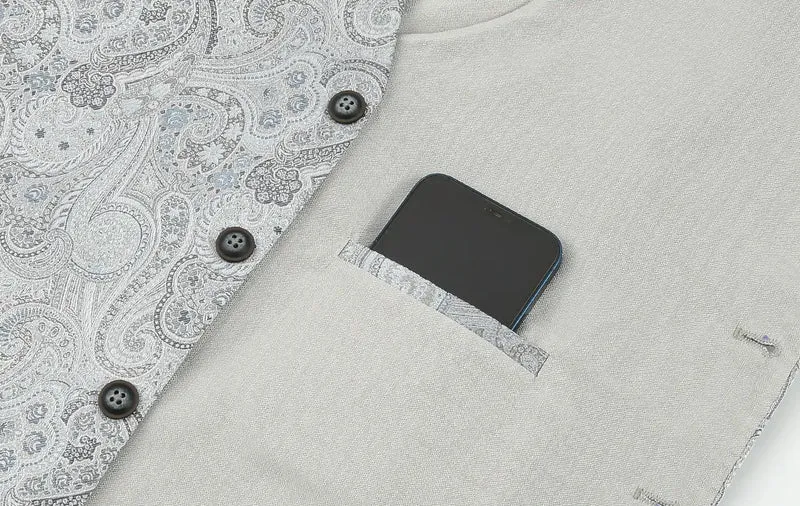 Hochzeitsweste Herren aus Seide – Paisley
