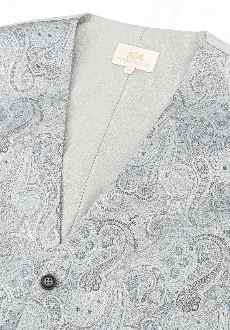 Hochzeitsweste Herren aus Seide – Paisley