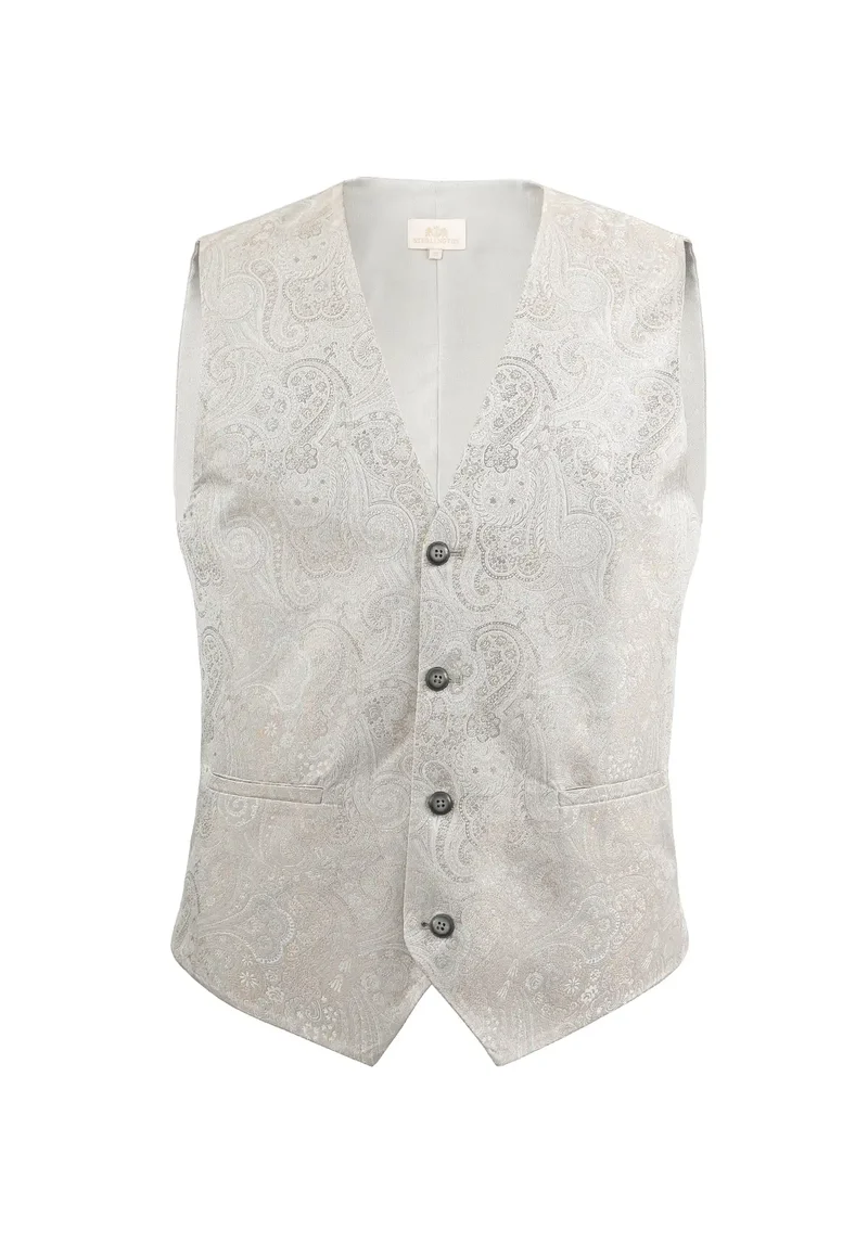 Hochzeitsweste Herren aus Seide – Paisley