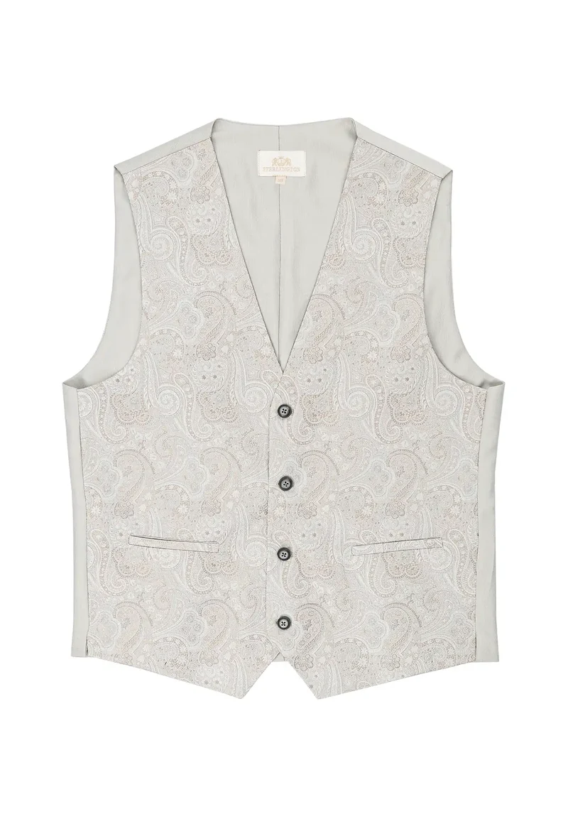 Hochzeitsweste Herren aus Seide – Paisley