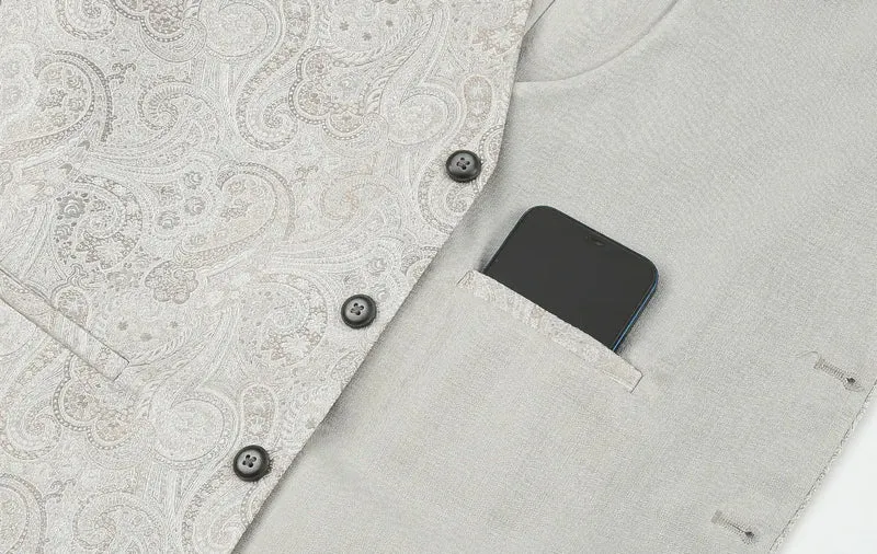 Hochzeitsweste Herren aus Seide – Paisley