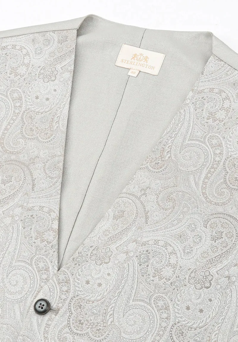 Hochzeitsweste Herren aus Seide – Paisley