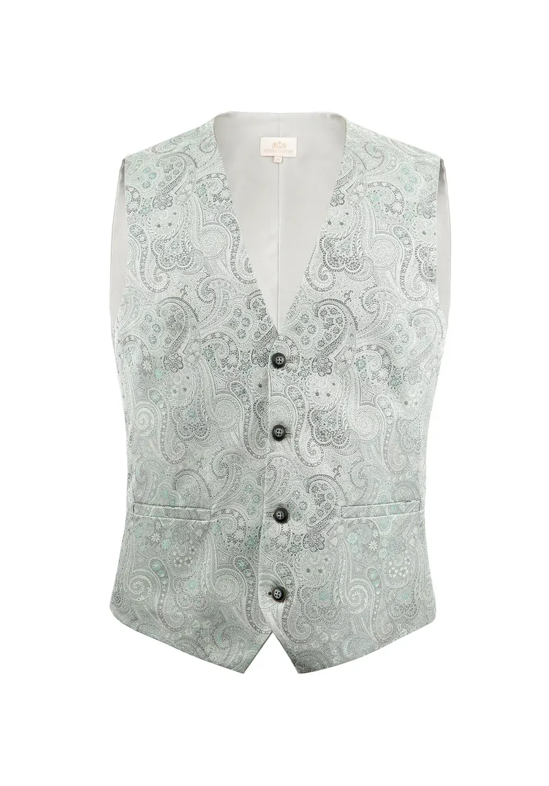 Hochzeitsweste Herren aus Seide – Paisley