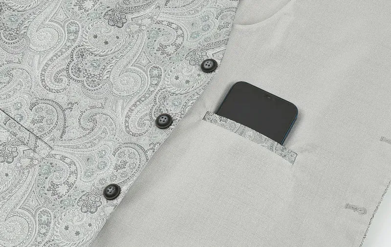 Hochzeitsweste Herren aus Seide – Paisley