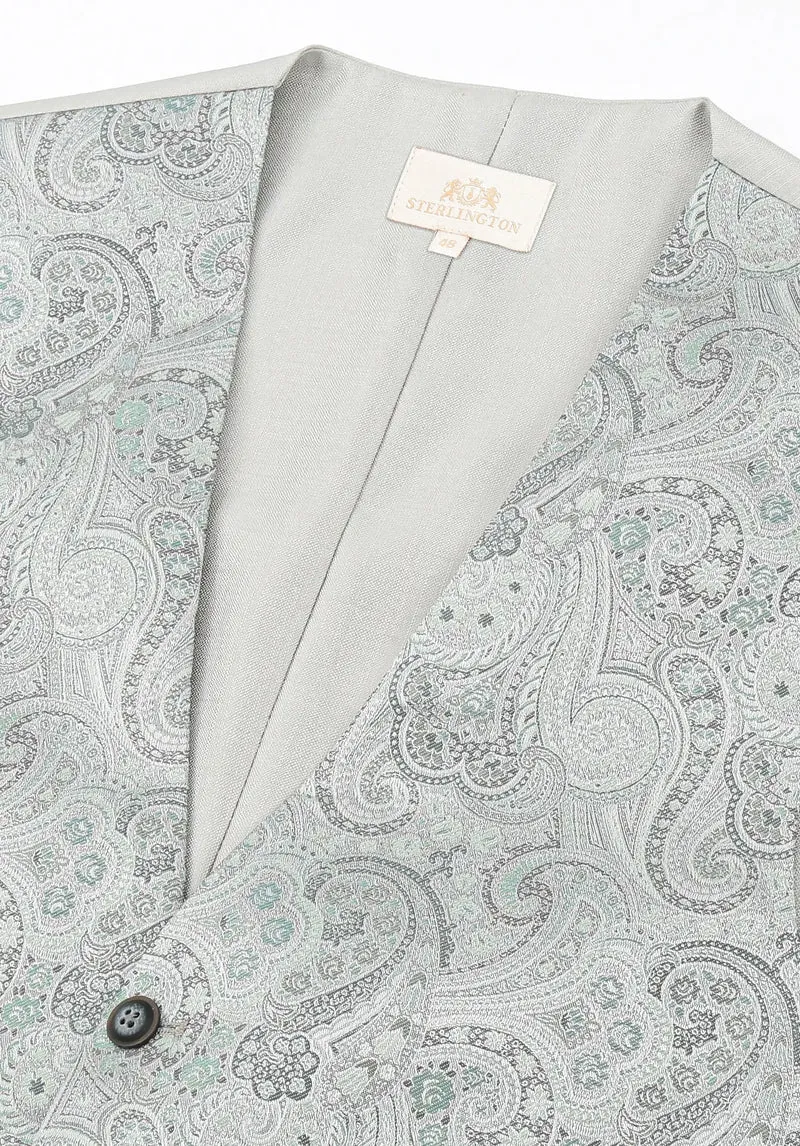 Hochzeitsweste Herren aus Seide – Paisley