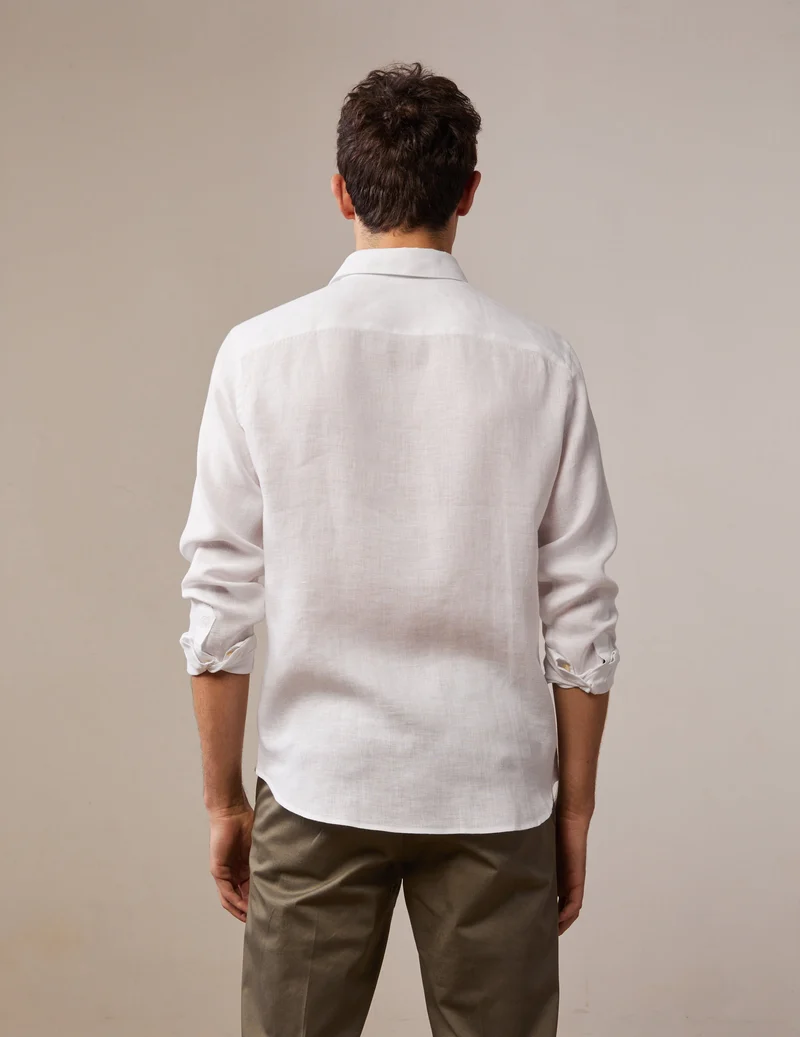 Chemise Auguste en lin blanche