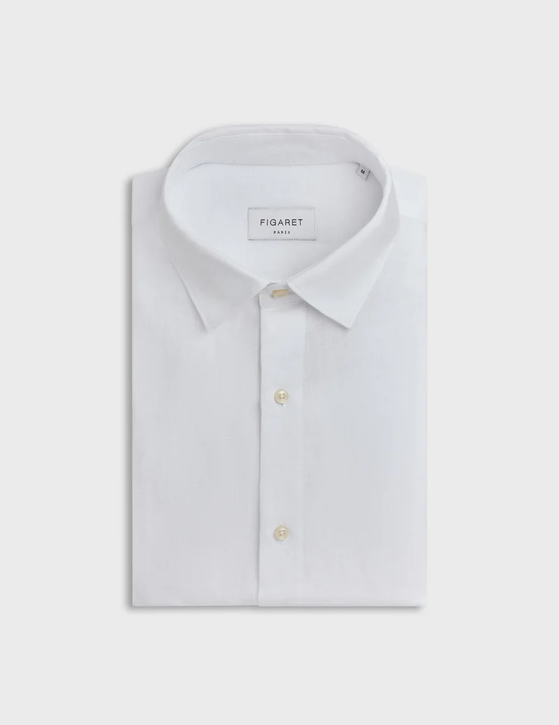 Chemise Auguste en lin blanche