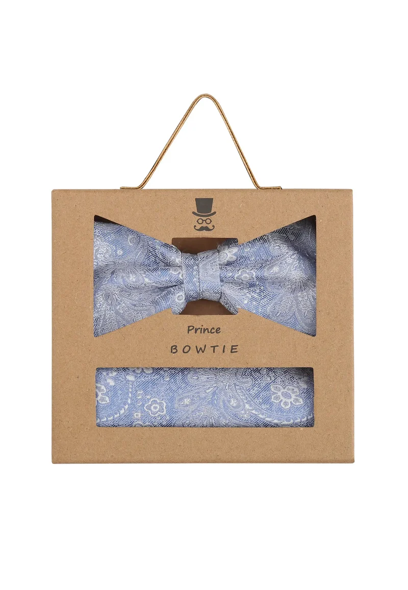 Fliege Einstecktuch Set Herren aus Seide - Paisley