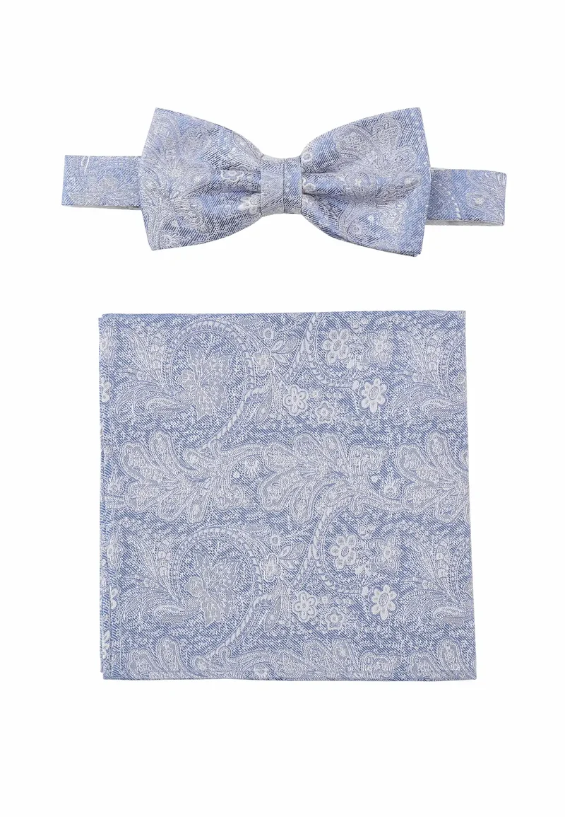 Fliege Einstecktuch Set Herren aus Seide - Paisley