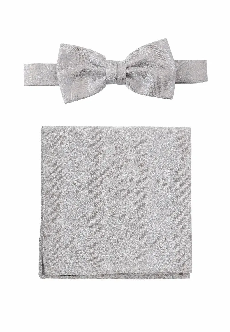 Fliege Einstecktuch Set Herren aus Seide - Paisley