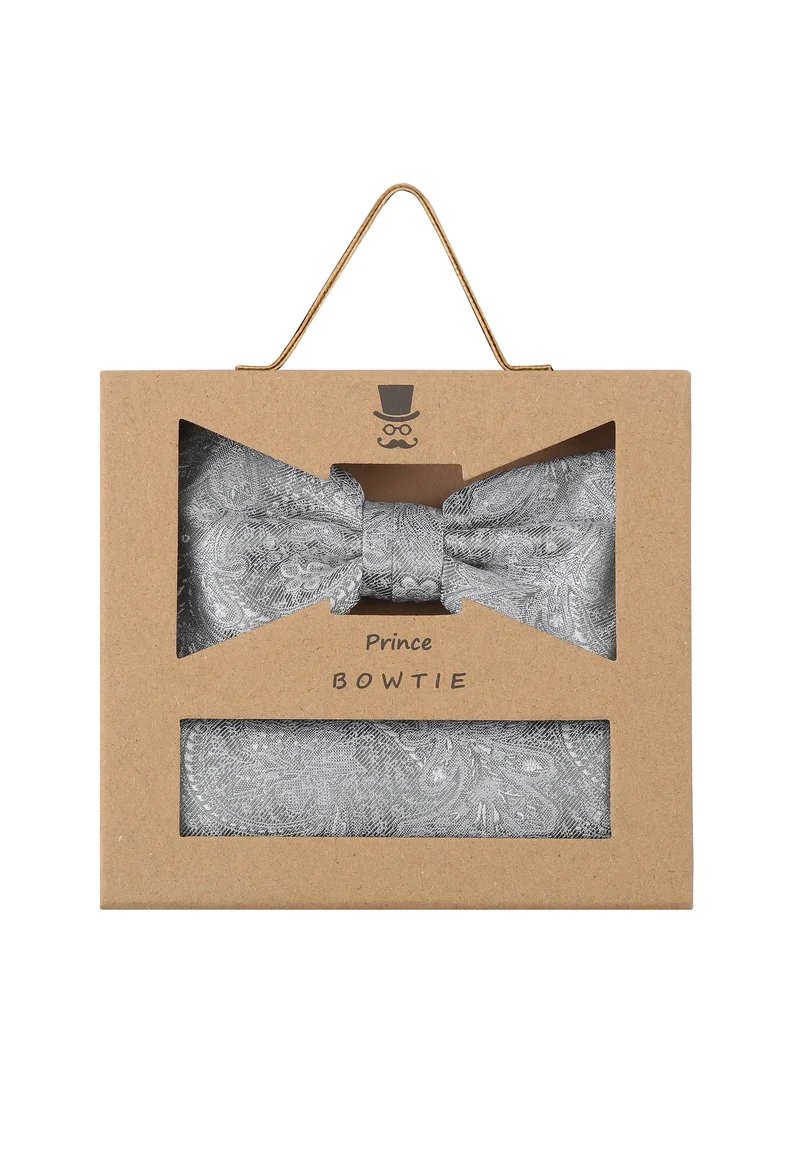 Fliege Einstecktuch Set Herren aus Seide - Paisley
