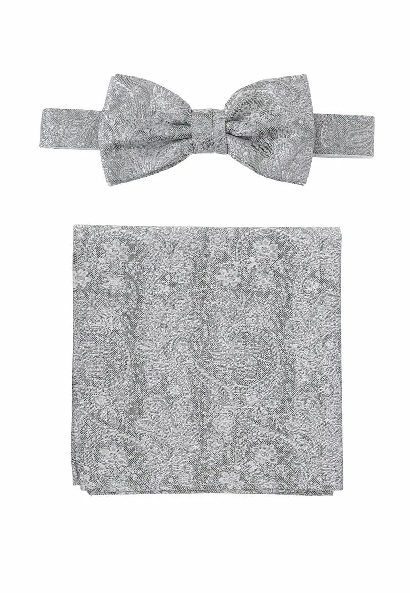 Fliege Einstecktuch Set Herren aus Seide - Paisley