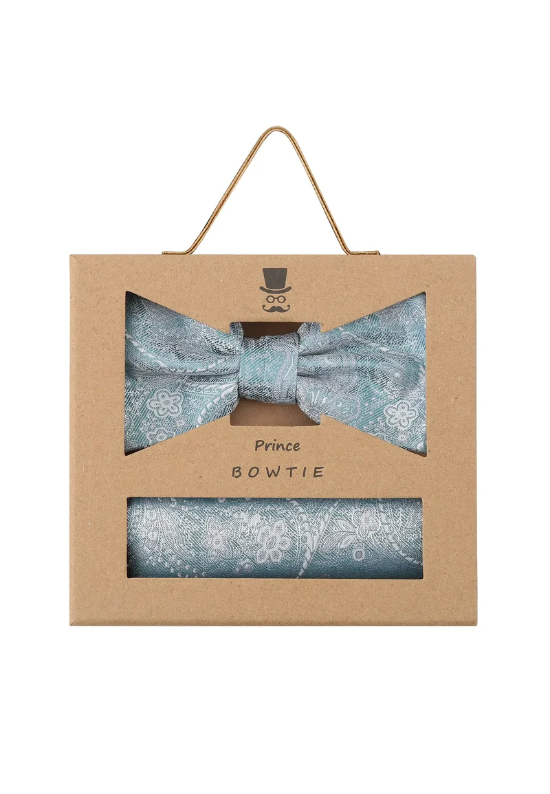 Fliege Einstecktuch Set Herren aus Seide - Paisley